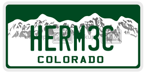 HERM3C  license plate in CO