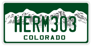 HERM3O3  license plate in CO