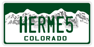 HERME5  license plate in CO