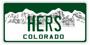 HERS  license plate in CO