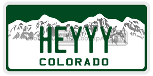 HEYYY  license plate in CO