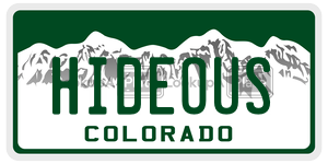 HIDEOUS  license plate in CO