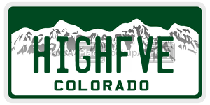 HIGHFVE  license plate in CO