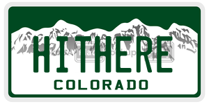 HITHERE  license plate in CO