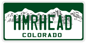 HMRHEAD  license plate in CO