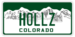 HOLLZ  license plate in CO