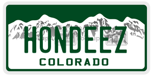 HONDEEZ  license plate in CO