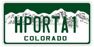 HPORTA1  license plate in CO