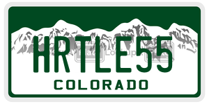 HRTLE55  license plate in CO