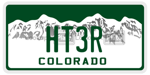 HT3R  license plate in CO