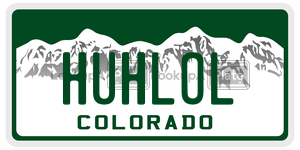 HUHLOL  license plate in CO