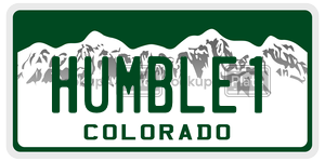 HUMBLE1  license plate in CO