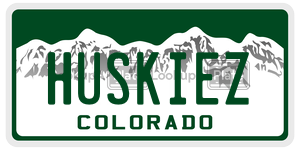 HUSKIEZ  license plate in CO