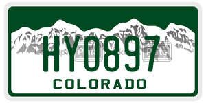 HYO897  license plate in CO