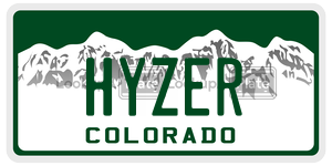 HYZER  license plate in CO