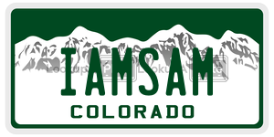 IAMSAM  license plate in CO