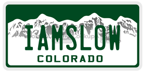 IAMSLOW  license plate in CO