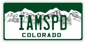 IAMSPD  license plate in CO