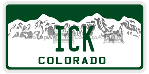 ICK  license plate in CO