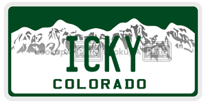 ICKY  license plate in CO
