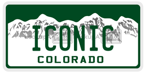 ICONIC  license plate in CO