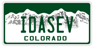 IDASEV license plate in Colorado