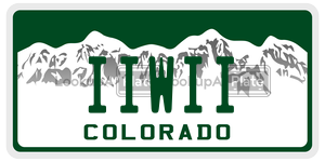 IIWII  license plate in CO