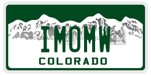 IMOMW  license plate in CO