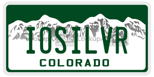 IOSILVR  license plate in CO