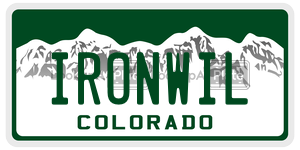 IRONWIL  license plate in CO