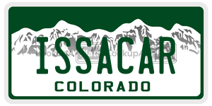 ISSACAR  license plate in CO