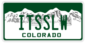 ITSSLW  license plate in CO