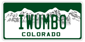 IWUMBO  license plate in CO