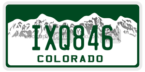 IXQ846  license plate in CO