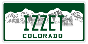 IZZET  license plate in CO