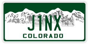 J1NX  license plate in CO