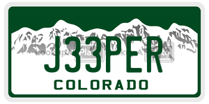 J33PER  license plate in CO