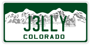 J3LLY  license plate in CO