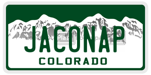 JACONAP  license plate in CO
