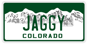 JAGGY  license plate in CO