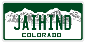 JAIHIND  license plate in CO