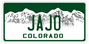 JAJO  license plate in CO