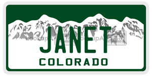 JANET  license plate in CO