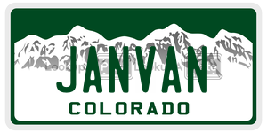 JANVAN  license plate in CO