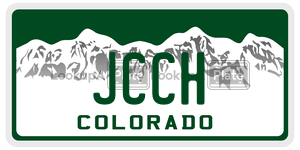 JCCH  license plate in CO