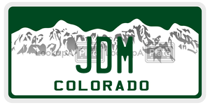 JDM license plate in Colorado