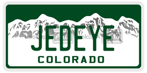 JEDEYE  license plate in CO