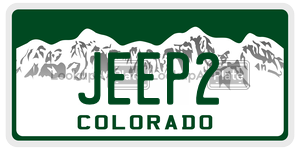 JEEP2  license plate in CO