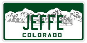 JEFFE  license plate in CO