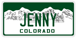 JENNY  license plate in CO